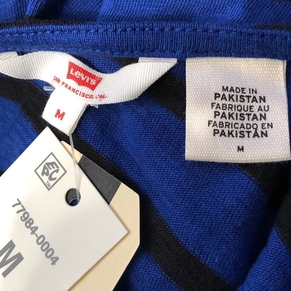 Levi’s blue and black long sleeve top, NWT medium - Picture 8 of 9